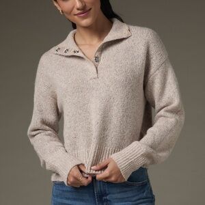 Francesca's Collections Light Lavender Button-Trim Cowl Sweater